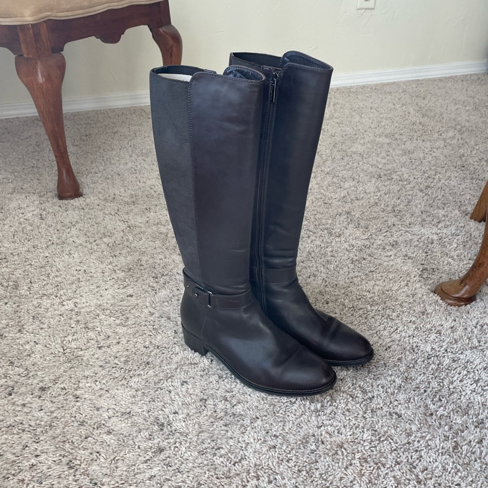 Aquatalia Olita Calf/elastic brown boots